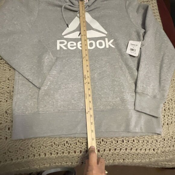 Reebok Men's Classic Delta Logo Hoodie Size M Relaxed Fit Grey Heather ,W Tags - Picture 9 of 13